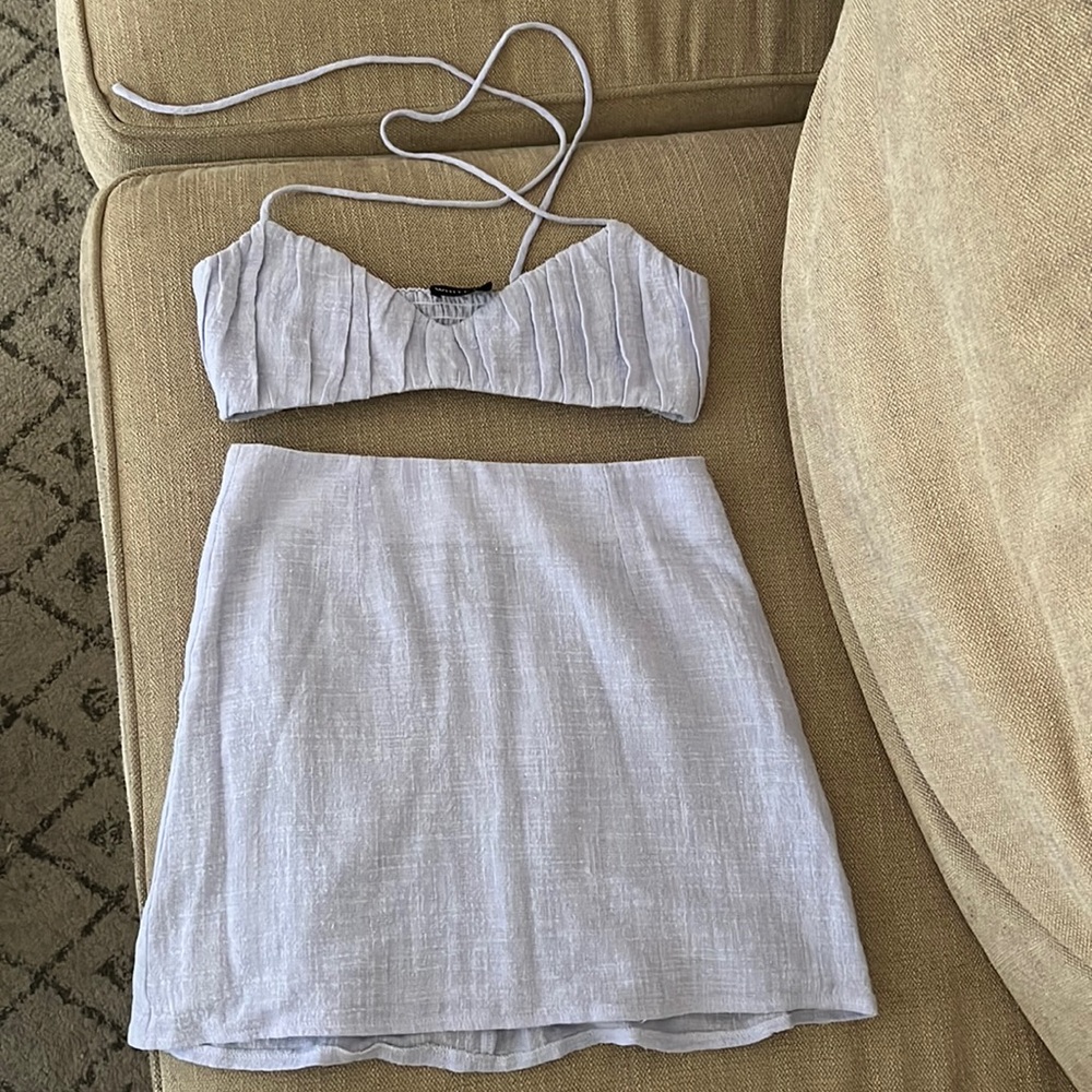 White fox light blue set
